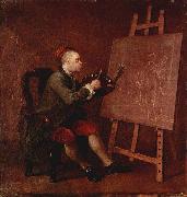William Hogarth Hogarth Painting the Comic Muse Spain oil painting artist